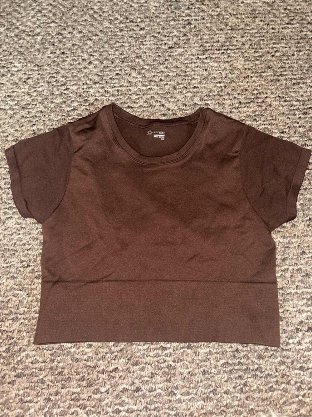 Aerie offline brown cropped tee